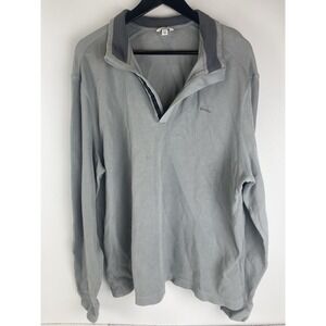 Calvin Klein Jeans‎ Men's 1/4 Zip Mock Neck Sweater 2XL Grey